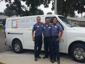 Angel with pro HVAC techs Dylan and Eduardo
