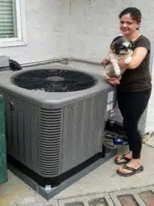 Happy customer after air conditioning installation in the city of Whittier