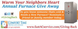 Comfort Time Free Furnace Giveaway - Nominate someone in need