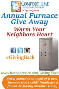 Warm your neighbors heart by nominating them for free furnace