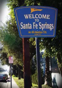 Santa Fe Spring Photo of Local Sign We Took
