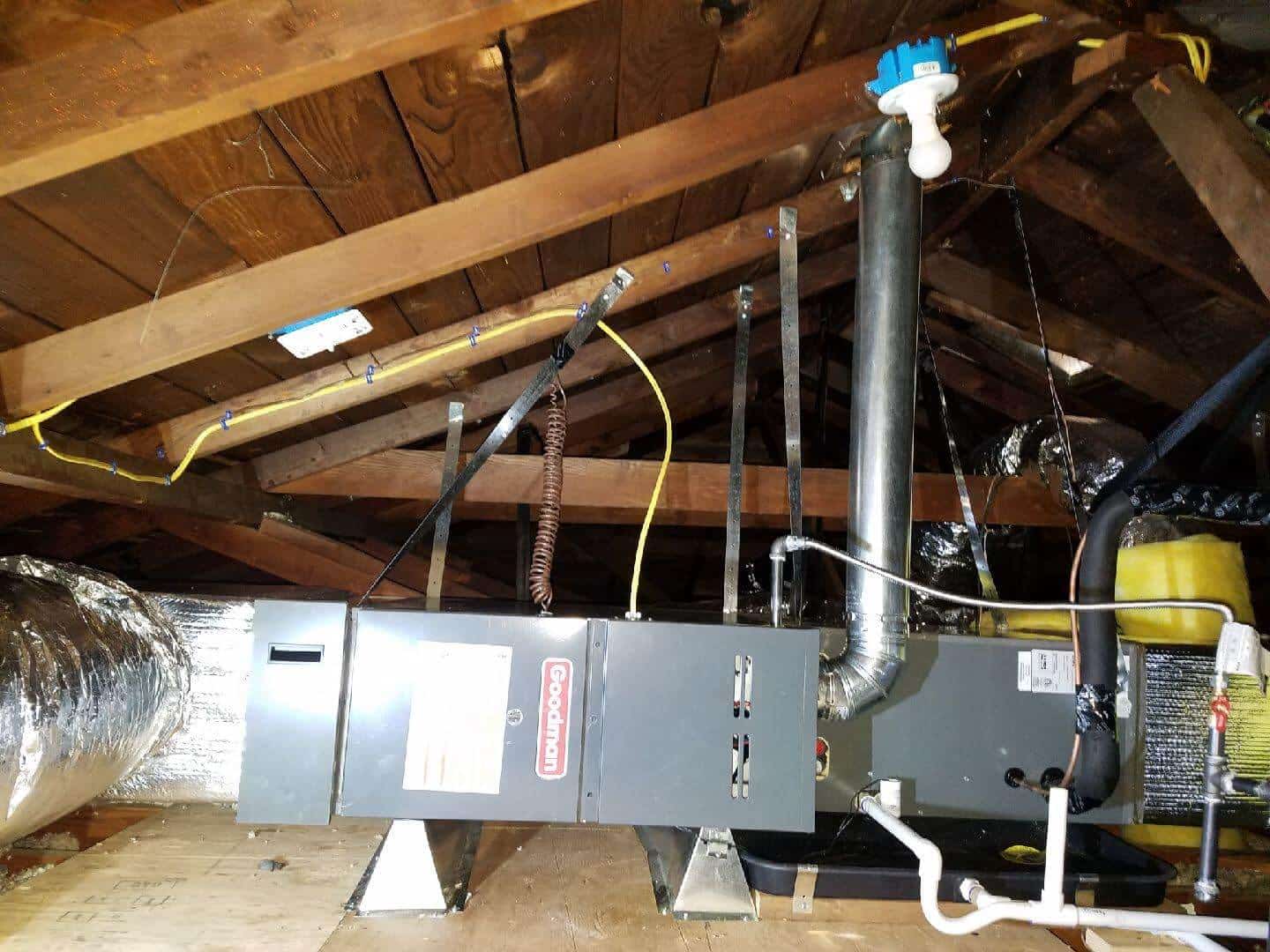 new furnace and installation of air conditioning