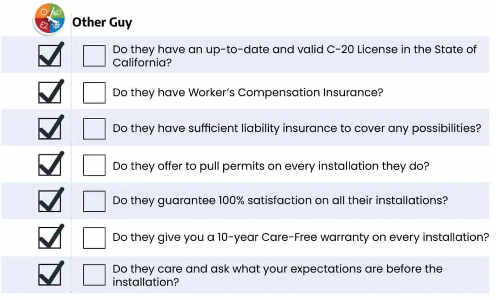 what to ask every HVAC contractor