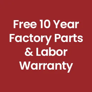Installation-3 Free 10 Year Factory Parts & Labor Warranty